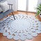 Safavieh 4 x 4 ft. Cape Cod Round Area RugBlue CAP226M-4R - alternate 4